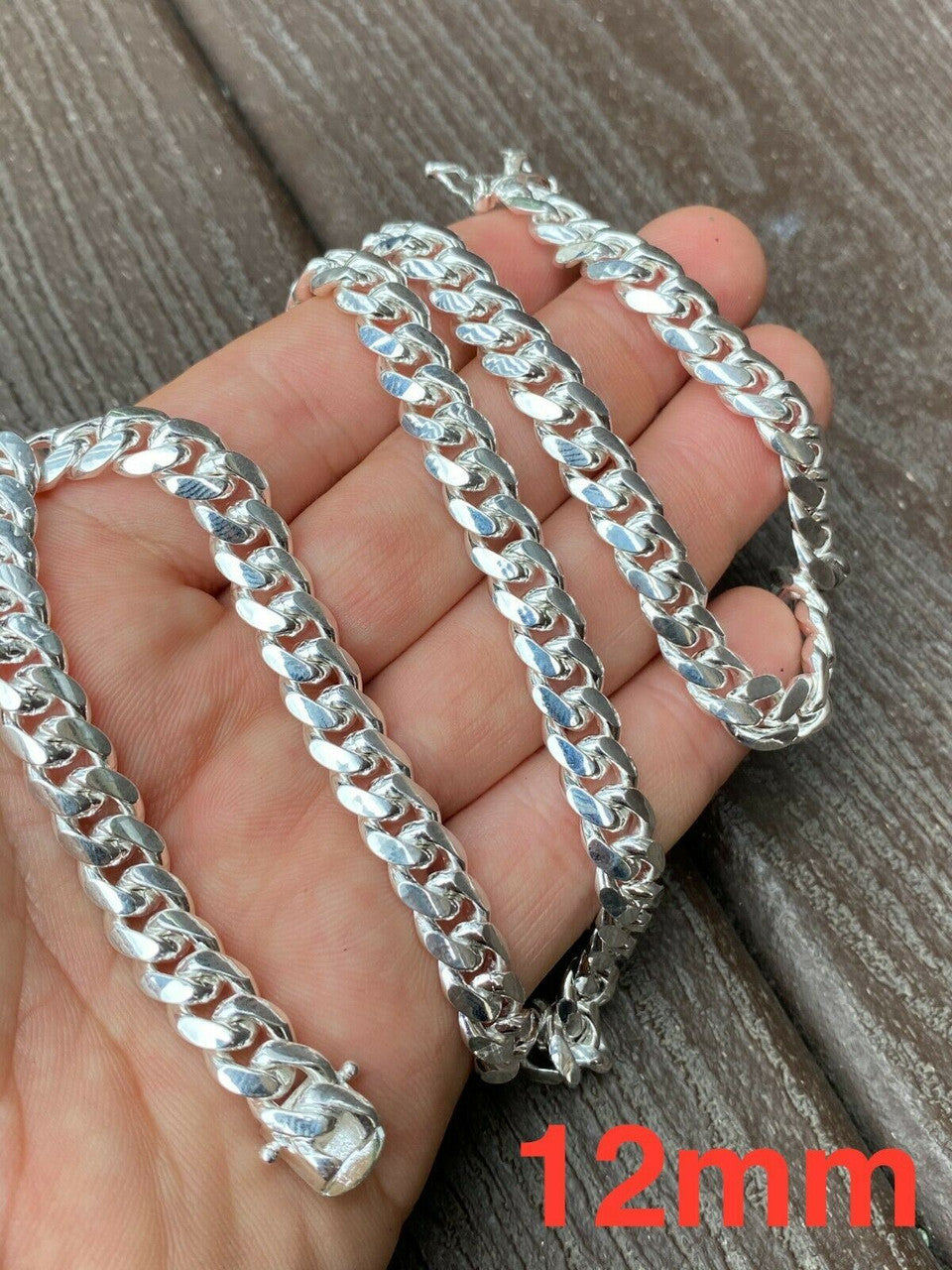 BUDGET Miami Cuban Link Chain Necklace Or Bracelet - 925 Sterling Silver - 7-30" - 5-14mm