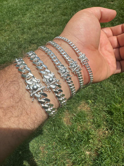 Miami Cuban Link Chain Necklace Or Bracelet W. Box Lock - 925 Sterling Silver - 7"-30" - 4mm-10.5mm