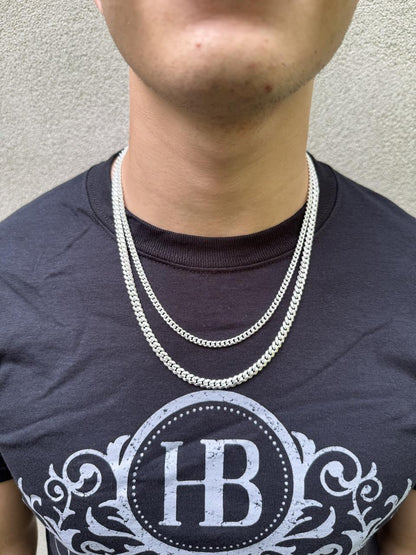 Miami Cuban Link Chain Necklace Or Bracelet W. Box Lock - 925 Sterling Silver - 7"-30" - 4mm-10.5mm