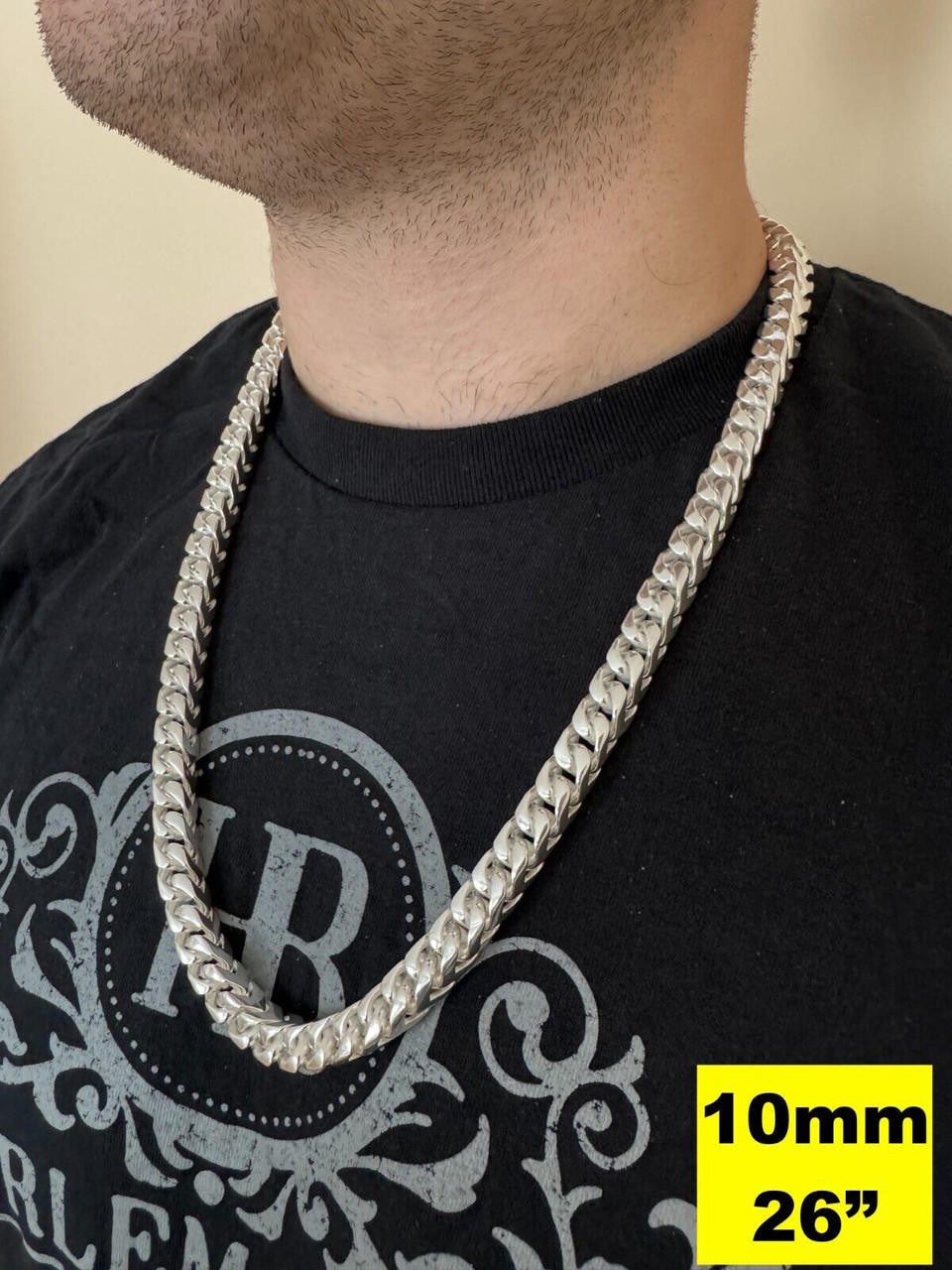 Modern Franco Link Chain Necklace W. Box Lock - 925 Sterling Silver - 18"-30" - 4mm-10mm