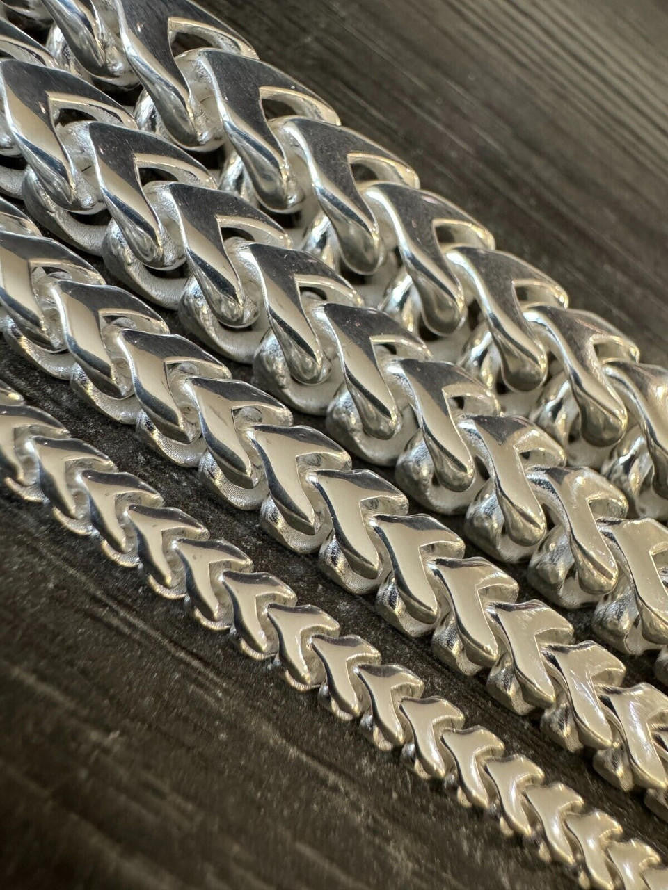 Modern Franco Link Chain Necklace W. Box Lock - 925 Sterling Silver - 18"-30" - 4mm-10mm