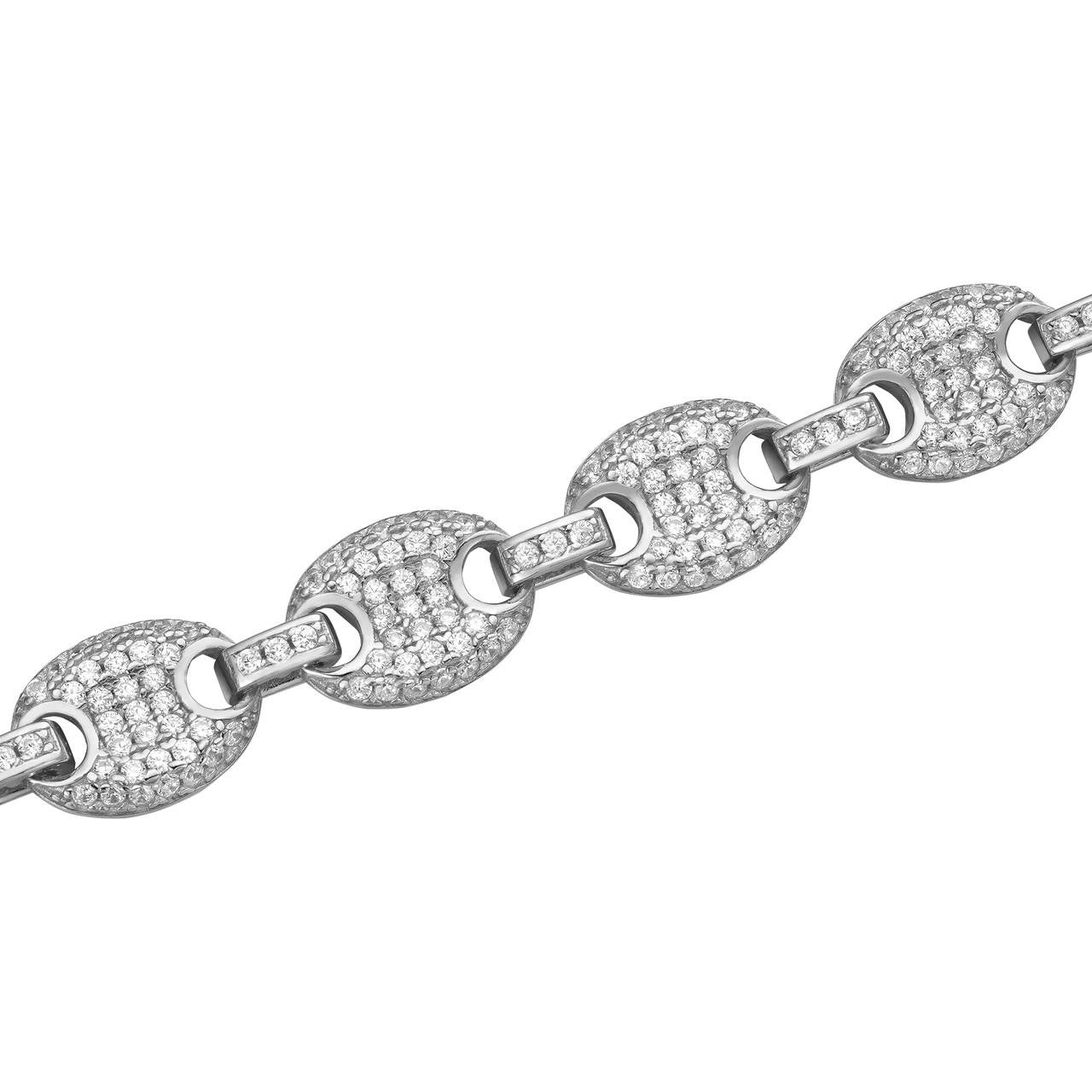 MOISSANITE Classic Gucci Link Chain Necklace Iced Out - 925 Silver - 8mm - 16"-30"