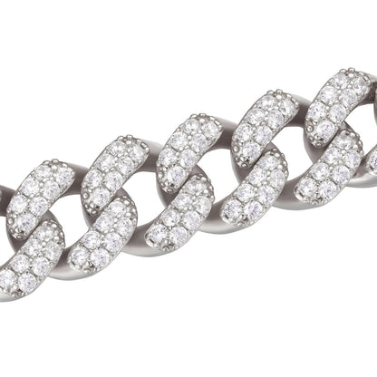 MOISSANITE Classic Miami Cuban Link Chain Necklace Iced Out - 925 Silver - 6mm-18mm - 16-30"