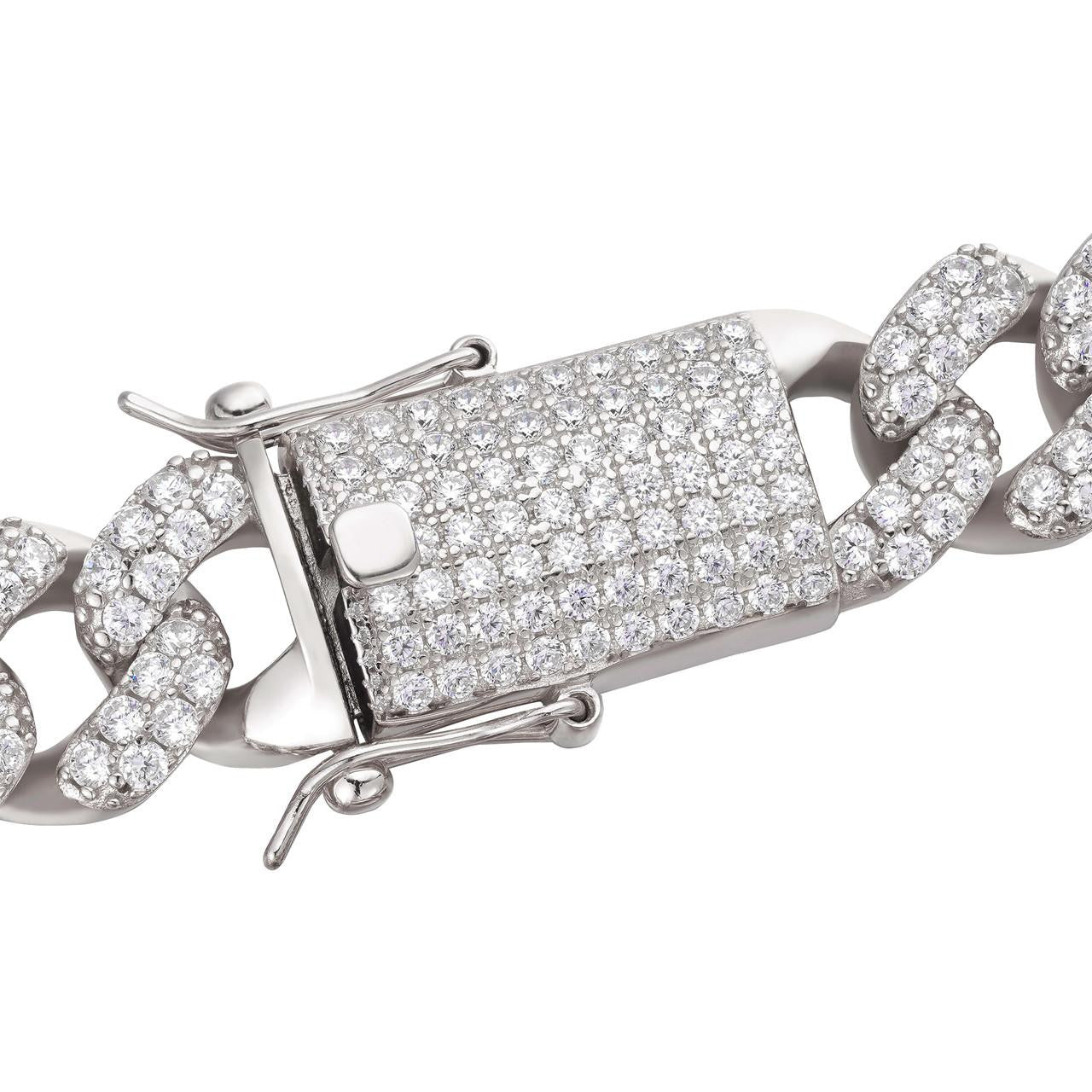 MOISSANITE Classic Miami Cuban Link Chain Necklace Iced Out - 925 Silver - 6mm-18mm - 16-30"