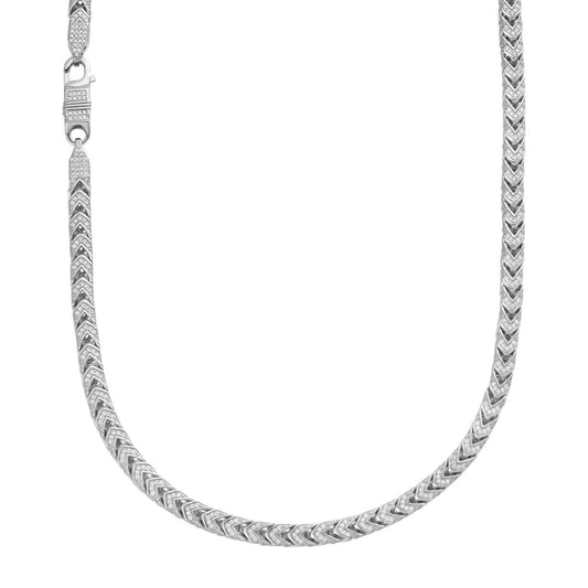 MOISSANITE Franco Chain Iced Out - 925 Silver - 6mm - 16-30"