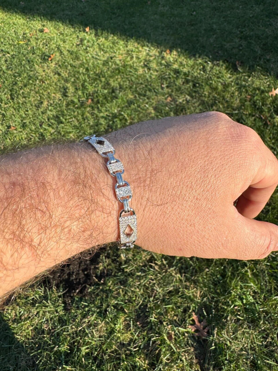 MOISSANITE Valentino Mariner Chain Necklace Iced Out - 925 Silver - 10mm - 16-28"