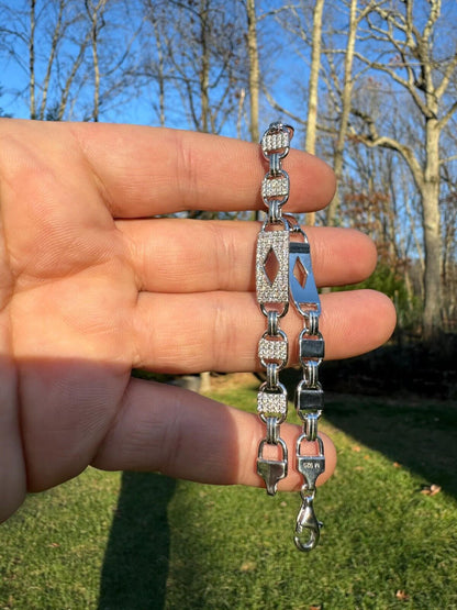 MOISSANITE Valentino Mariner Chain Necklace Iced Out - 925 Silver - 10mm - 16-28"