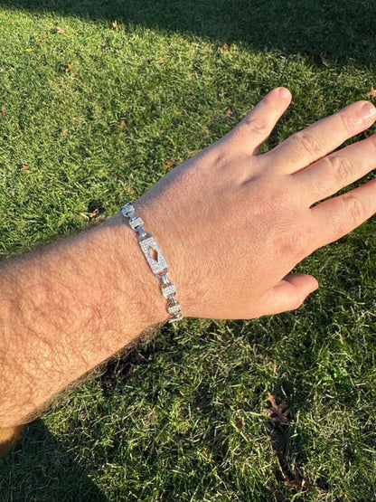 MOISSANITE Valentino Mariner Chain Necklace Iced Out - 925 Silver - 10mm - 16-28"