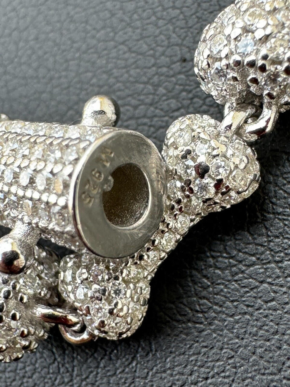 MOISSANITE Custom Bone Link Chain Necklace Iced Out - 925 Silver - 6.5mm - 16-30"