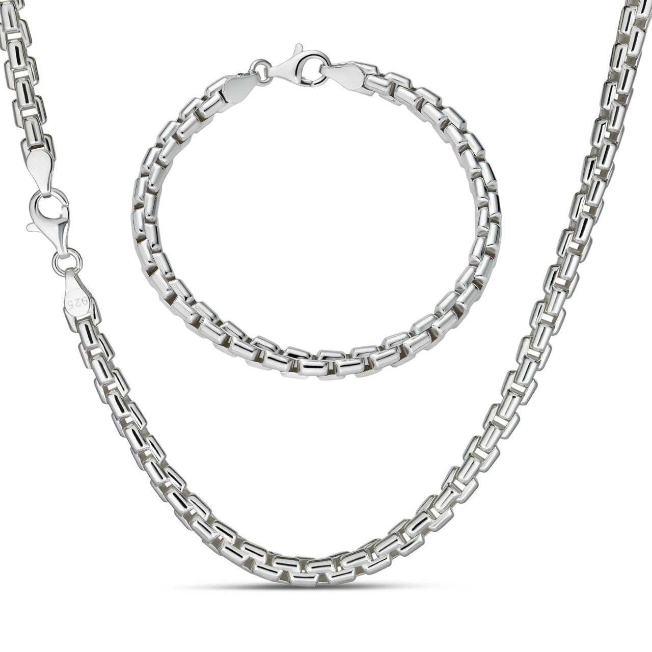 Puffed Rounded Rolo Chain Necklace Or Bracelet - Hollow 925 Sterling Silver - 7"-28" - 6mm