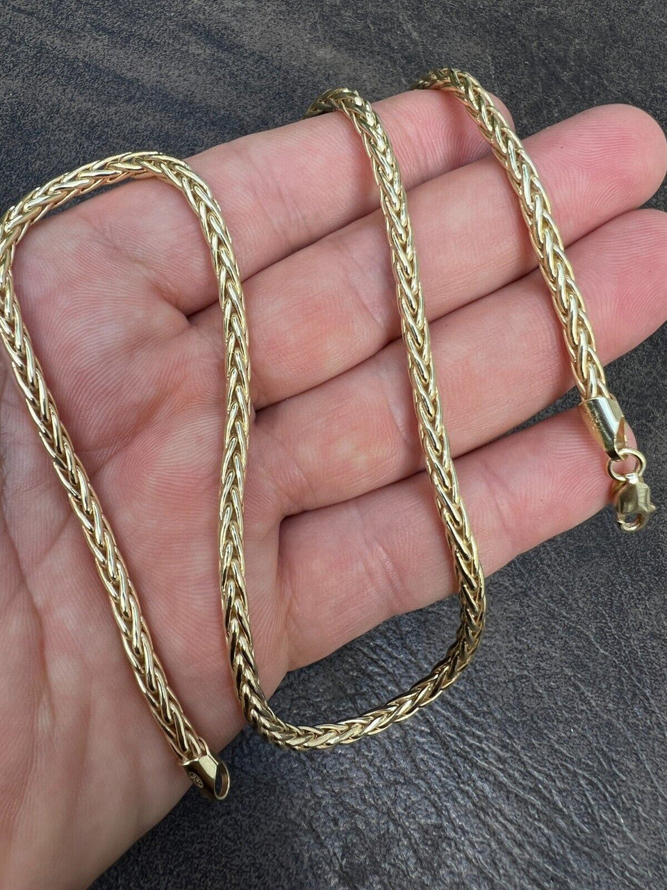 Spiga Wheat Rope Chain Necklace - 14k Gold Vermeil 925 Sterling Silver - 16"-30" - 2mm-5mm