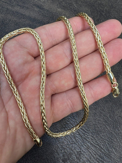 Spiga Wheat Rope Chain Necklace - 14k Gold Vermeil 925 Sterling Silver - 16"-30" - 2mm-5mm