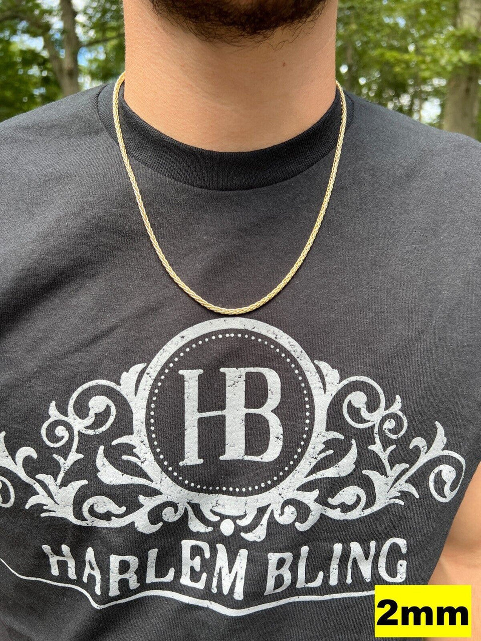 Spiga Wheat Rope Chain Necklace - 14k Gold Vermeil 925 Sterling Silver - 16"-30" - 2mm-5mm