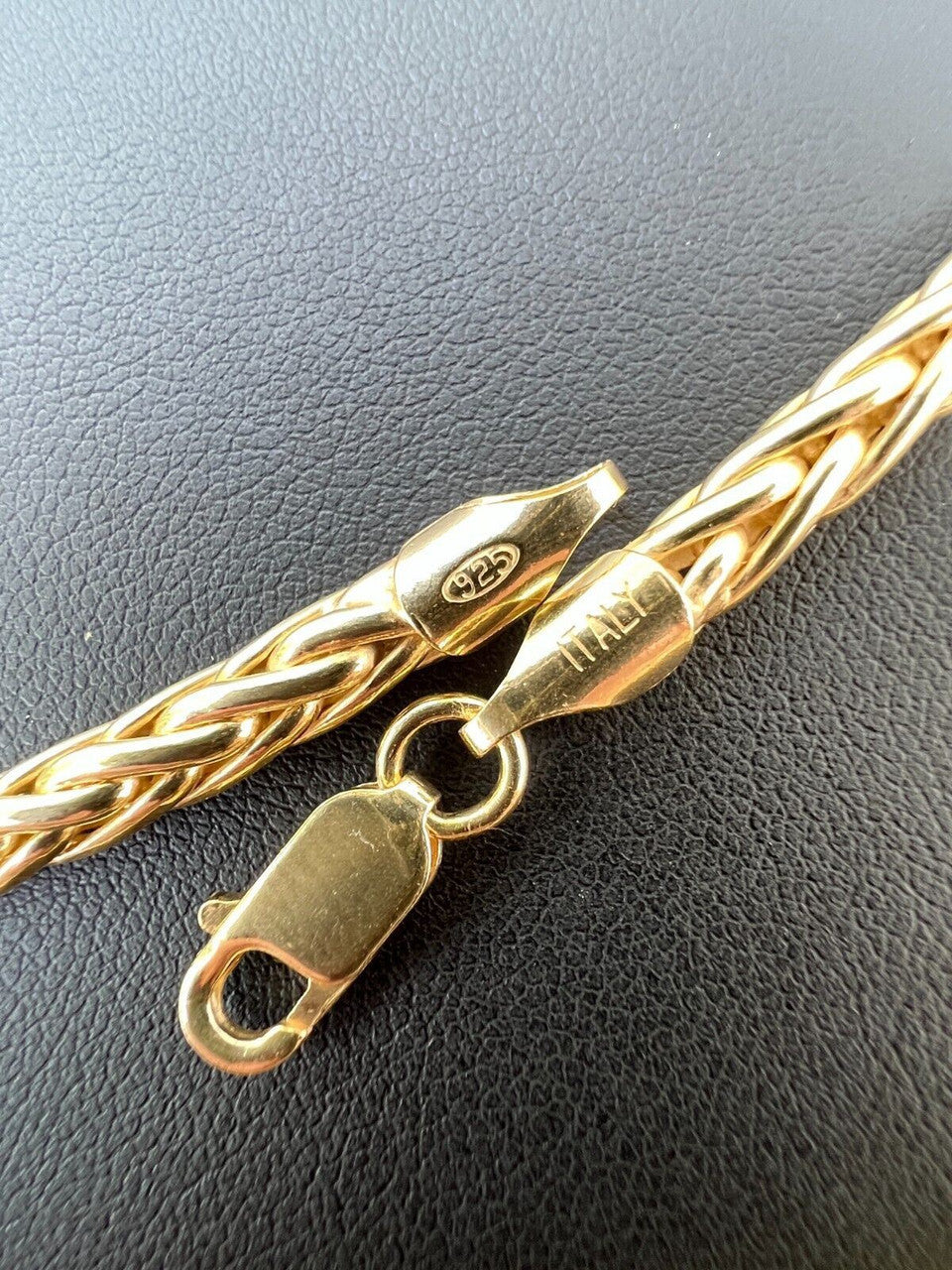 Spiga Wheat Rope Chain Necklace - 14k Gold Vermeil 925 Sterling Silver - 16"-30" - 2mm-5mm