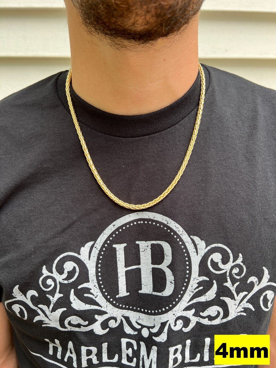 Spiga Wheat Rope Chain Necklace - 14k Gold Vermeil 925 Sterling Silver - 16"-30" - 2mm-5mm