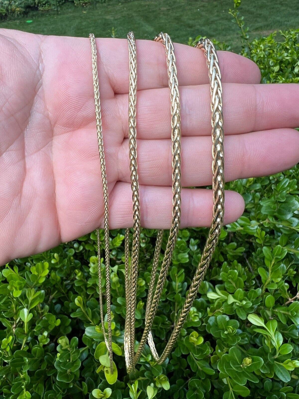 Spiga Wheat Rope Chain Necklace - 14k Gold Vermeil 925 Sterling Silver - 16"-30" - 2mm-5mm