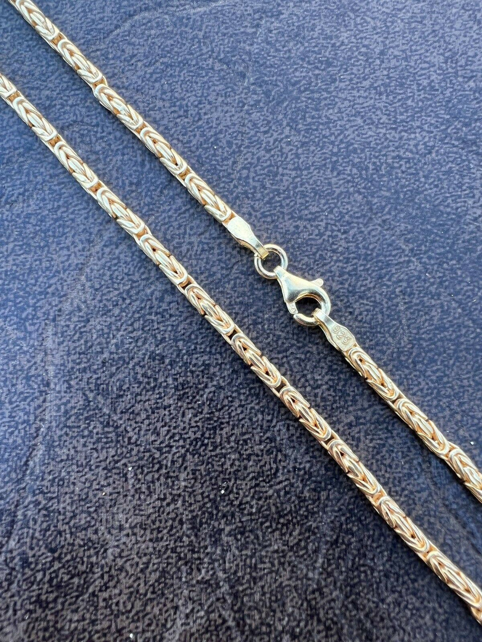 Round Byzantine Link Chain Necklace - 14k Gold Vermeil 925 Sterling Silver - 16"-30" - 2mm