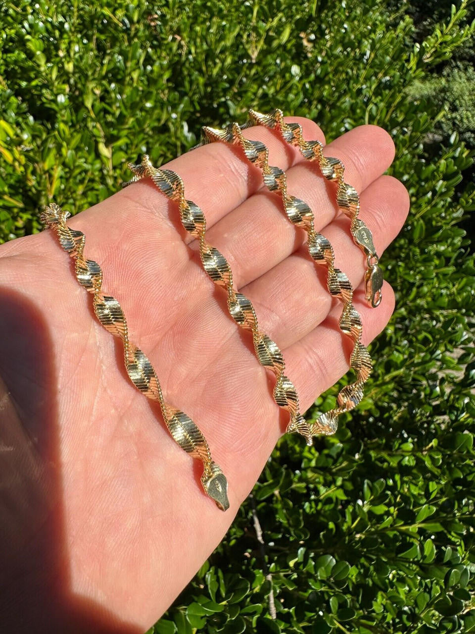 Singapore Rope Chain Necklace - 14k Gold Vermeil 925 Sterling Silver - 14"-28" - 6mm