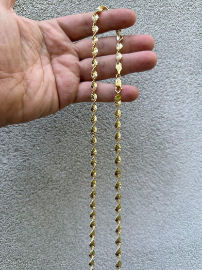 Singapore Rope Chain Necklace - 14k Gold Vermeil 925 Sterling Silver - 14"-28" - 6mm