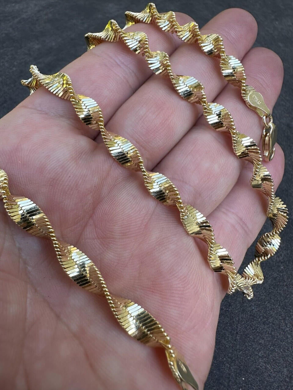 Singapore Rope Chain Necklace - 14k Gold Vermeil 925 Sterling Silver - 14"-28" - 6mm