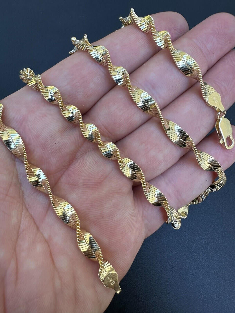 Singapore Rope Chain Necklace - 14k Gold Vermeil 925 Sterling Silver - 14"-28" - 6mm