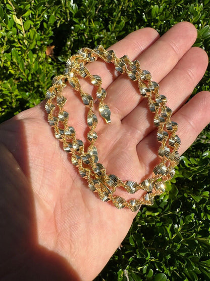 Singapore Rope Chain Necklace - 14k Gold Vermeil 925 Sterling Silver - 14"-28" - 6mm