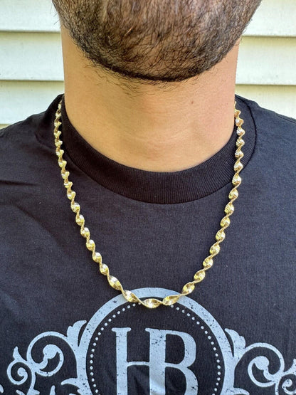 Singapore Rope Chain Necklace - 14k Gold Vermeil 925 Sterling Silver - 14"-28" - 6mm