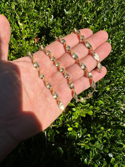 Singapore Rope Chain Necklace - 14k Gold Vermeil 925 Sterling Silver - 14"-28" - 6mm