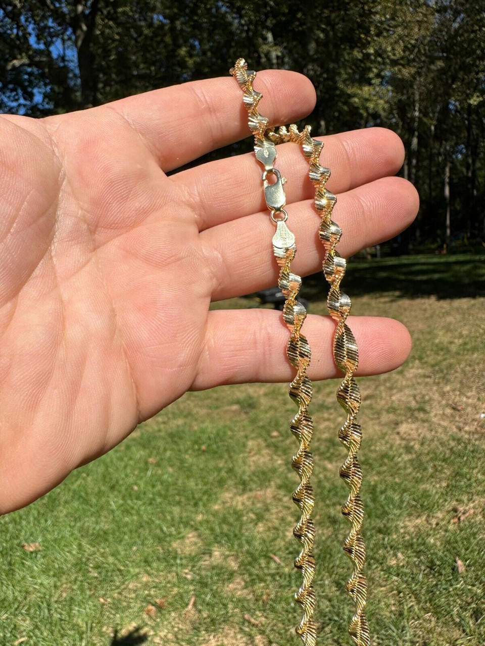 Singapore Rope Chain Necklace - 14k Gold Vermeil 925 Sterling Silver - 14"-28" - 6mm