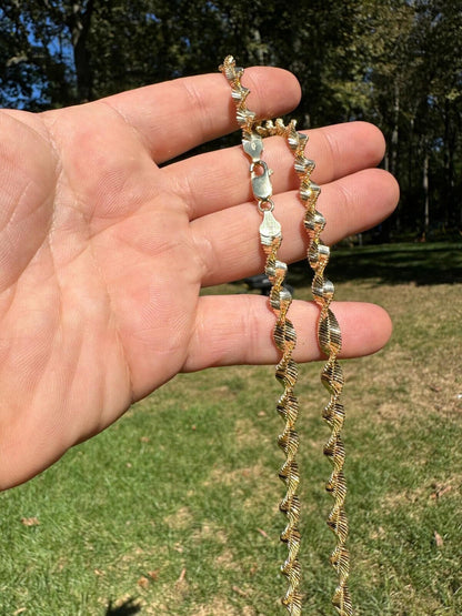 Singapore Rope Chain Necklace - 14k Gold Vermeil 925 Sterling Silver - 14"-28" - 6mm