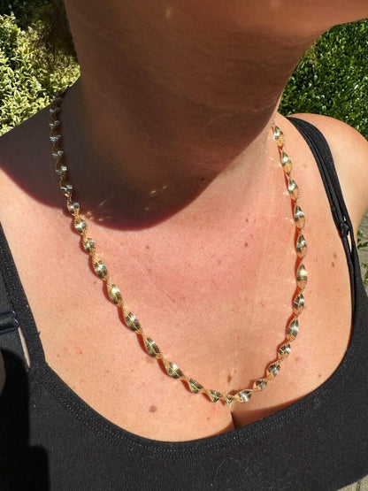 Singapore Rope Chain Necklace - 14k Gold Vermeil 925 Sterling Silver - 14"-28" - 6mm