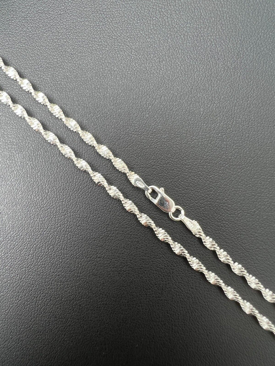 Singapore Rope Chain Necklace - 925 Sterling Silver - 14"-30" - 2.5mm