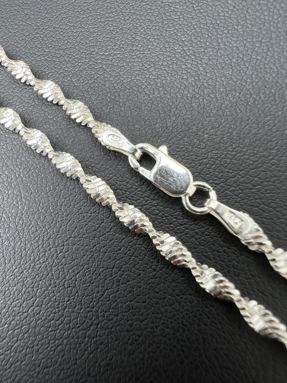 Singapore Rope Chain Necklace - 925 Sterling Silver - 14"-30" - 2.5mm