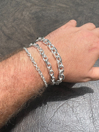 Anchor Cable Chain Necklace Or Bracelet - 925 Sterling Silver - 7"-30" - 4mm-8mm