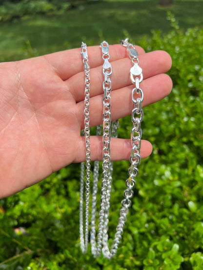 Anchor Cable Chain Necklace Or Bracelet - 925 Sterling Silver - 7"-30" - 4mm-8mm