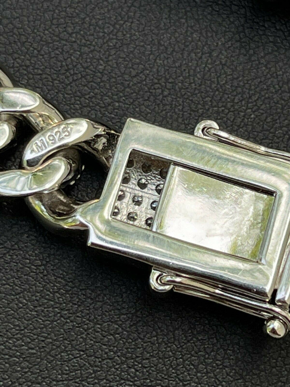 Classic Miami Cuban Link Chain Necklace Iced Out CZ Stones - 925 Silver - 6mm-18mm - 16-30"