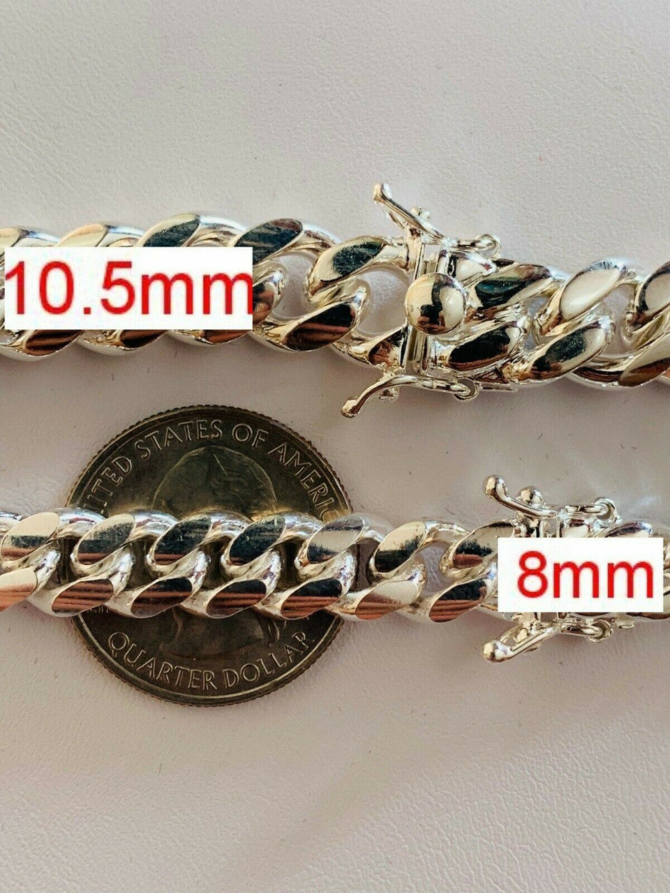 Miami Cuban Link Chain Necklace Or Bracelet W. Box Lock - 925 Sterling Silver - 7"-30" - 4mm-10.5mm