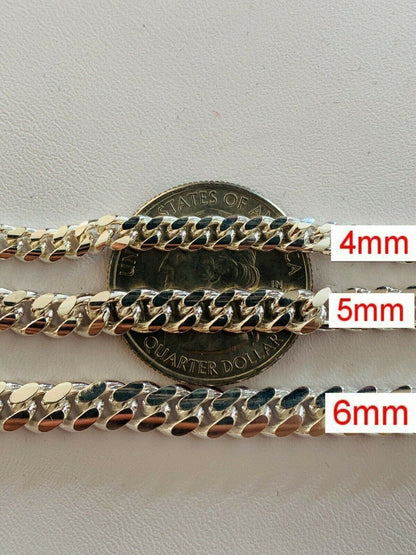 Miami Cuban Link Chain Necklace Or Bracelet W. Box Lock - 925 Sterling Silver - 7"-30" - 4mm-10.5mm