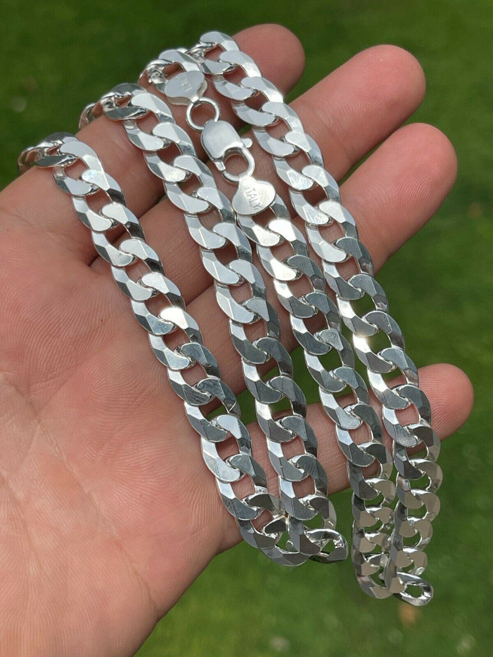 Flat Curb Cuban Chain Necklace - 925 Sterling Silver - 16"-30" - 3mm-10.5mm