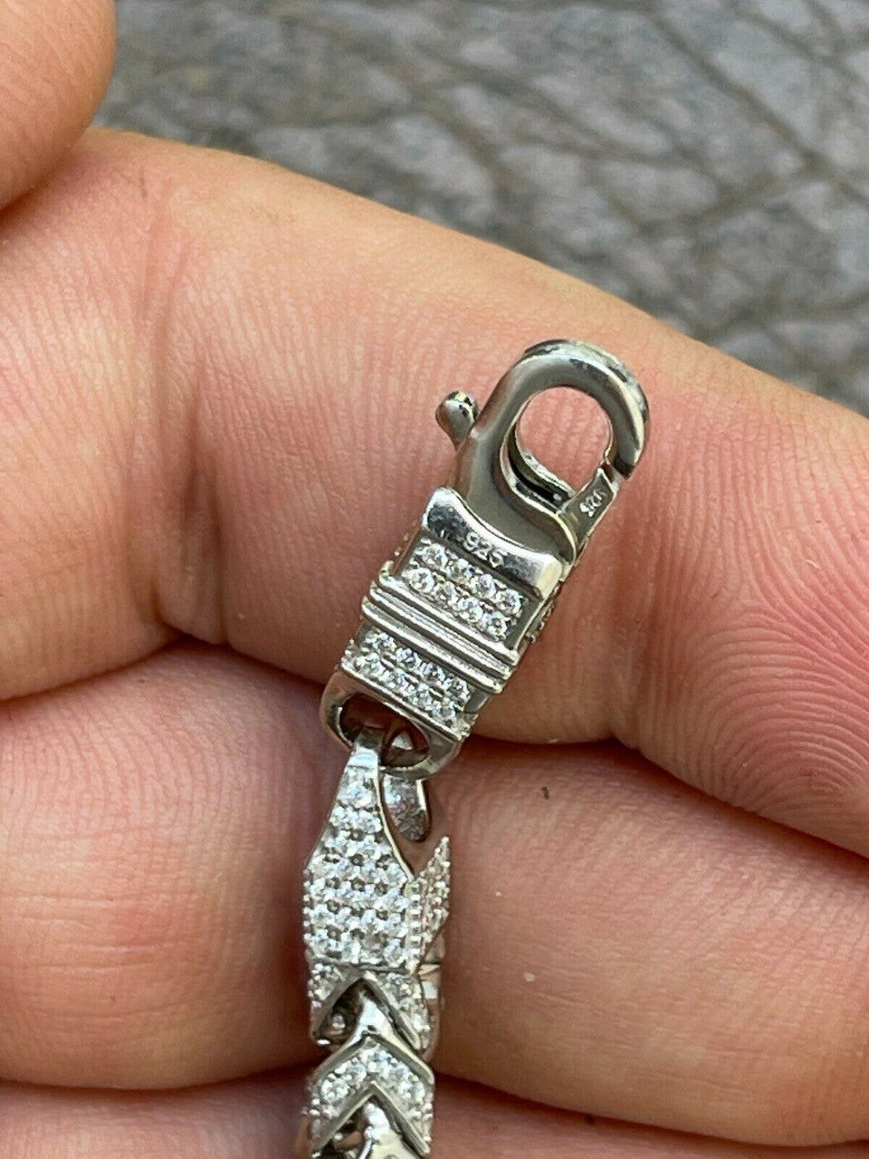 Franco Chain Iced Out CZ Stones - 925 Silver - 6mm - 16-30"