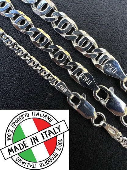 Tigers Eye Link Chain Necklace Or Bracelet - 925 Sterling Silver - 7"-30" - 2.5mm-5.5mm