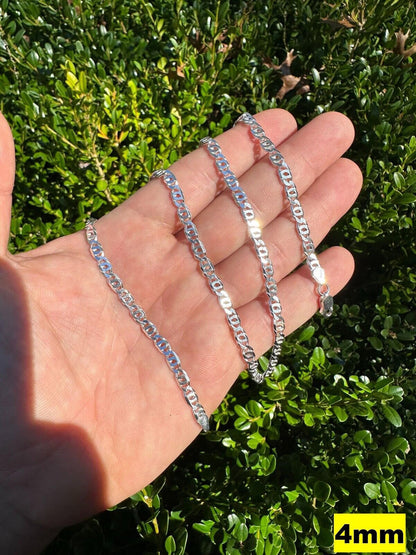 Tigers Eye Link Chain Necklace Or Bracelet - 925 Sterling Silver - 7"-30" - 2.5mm-5.5mm