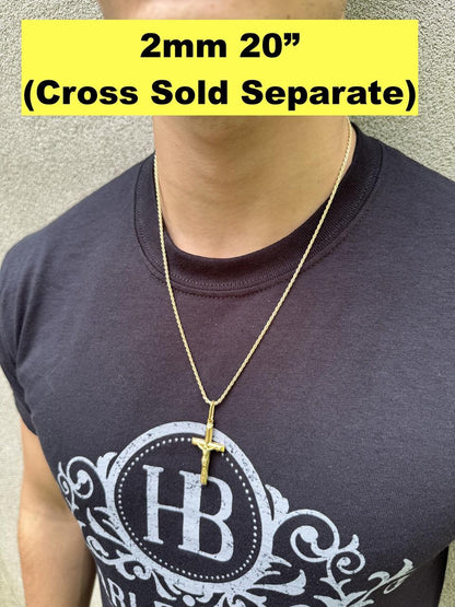 Rope Chain Necklace - 14k Gold Vermeil 925 Sterling Silver - 16"-30" - 1.5mm-5mm