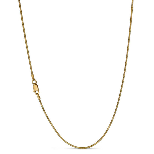 Snake Chain Necklace - 14k Gold Vermeil 925 Sterling Silver - 14"-30" - 1.5mm