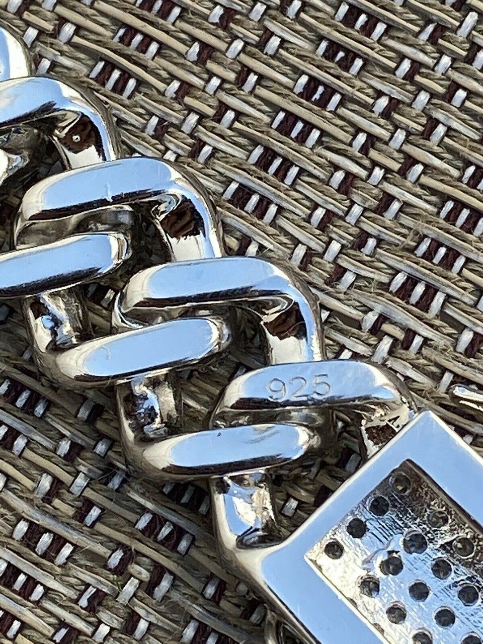 Figarucci Prong Cuban Link Chain Necklace Iced Out CZ Stones - 925 Silver - 15mm - 18"-30"