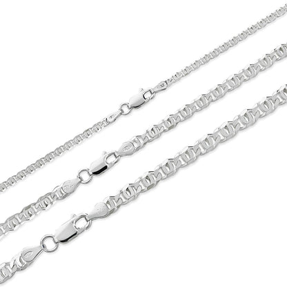 Tigers Eye Link Chain Necklace Or Bracelet - 925 Sterling Silver - 7"-30" - 2.5mm-5.5mm