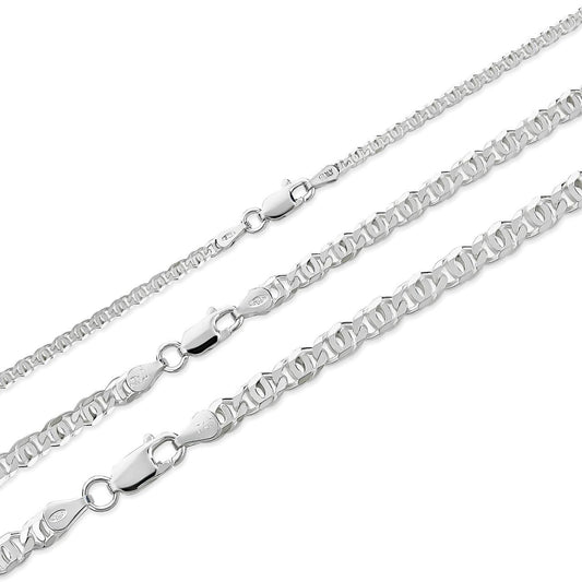 Tigers Eye Link Chain Necklace Or Bracelet - 925 Sterling Silver - 7"-30" - 2.5mm-5.5mm
