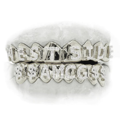 2 Custom Diamond Prong Set Grill