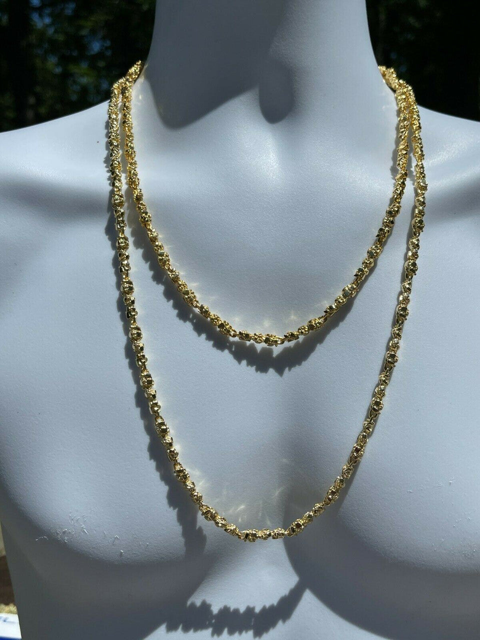 Custom Nugget Chain Necklace - 14k Gold Vermeil 925 Sterling Silver - 18"-30" - 5mm