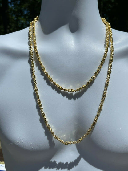Custom Nugget Chain Necklace - 14k Gold Vermeil 925 Sterling Silver - 18"-30" - 5mm